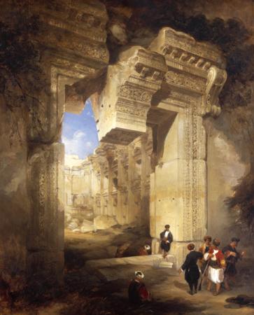 David Roberts, L'Entrée du temple à Baalbeck