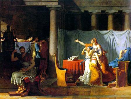 David, Brutus recevant le corps de ses fils