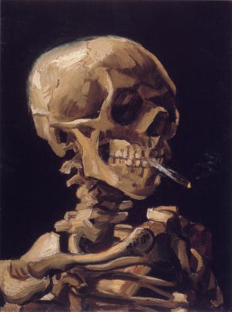 Van Gogh, Crâne fumant une cigarette