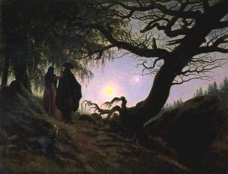 C-D Friedrich, Homme et femme contemplant la lune