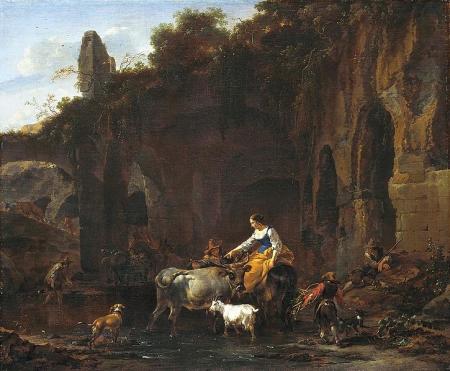 Nicolas Berchem, Bergers devant ruines romaines