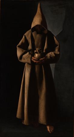 Zurbaran, St François tenant un crâne