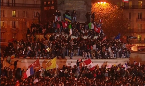 élections présidentielles,place de la bastille,français de papiers,6 mai 2012,étrangers,drapeaux